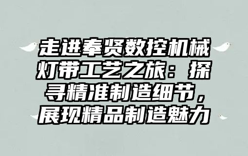 走進(jìn)奉賢數(shù)控機(jī)械燈帶工藝之旅：探尋精準(zhǔn)制造細(xì)節(jié)，展現(xiàn)精品制造魅力