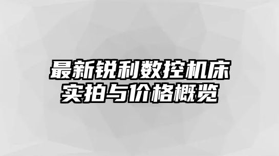 最新銳利數(shù)控機(jī)床實(shí)拍與價(jià)格概覽